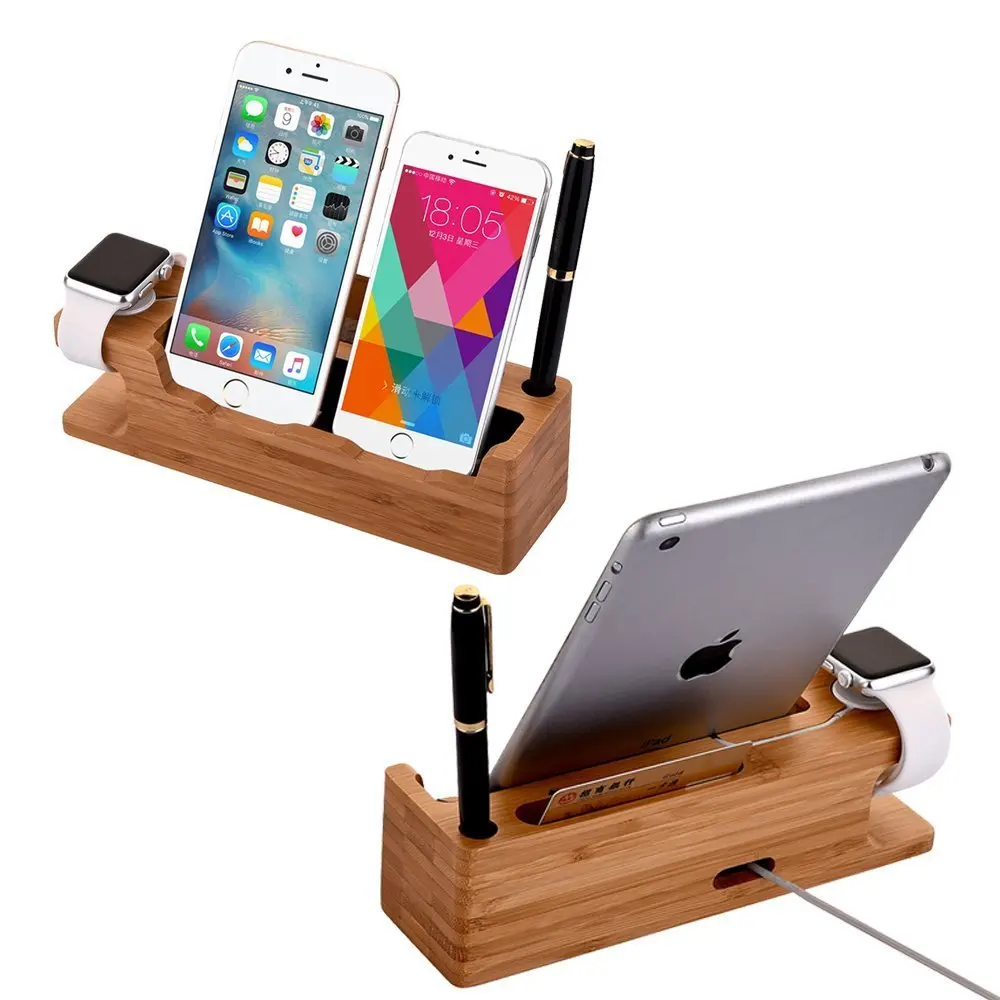SZYSGSD Wooden Charging Dock Station for Mobile Phone Holder Stand