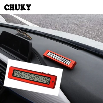 

CHUKY Car Interior Temporary Parking Card LED Night Light Telephone Number Card For Citroen c4 c5 c3 Alfa Romeo Mazda 3 6 CX-5