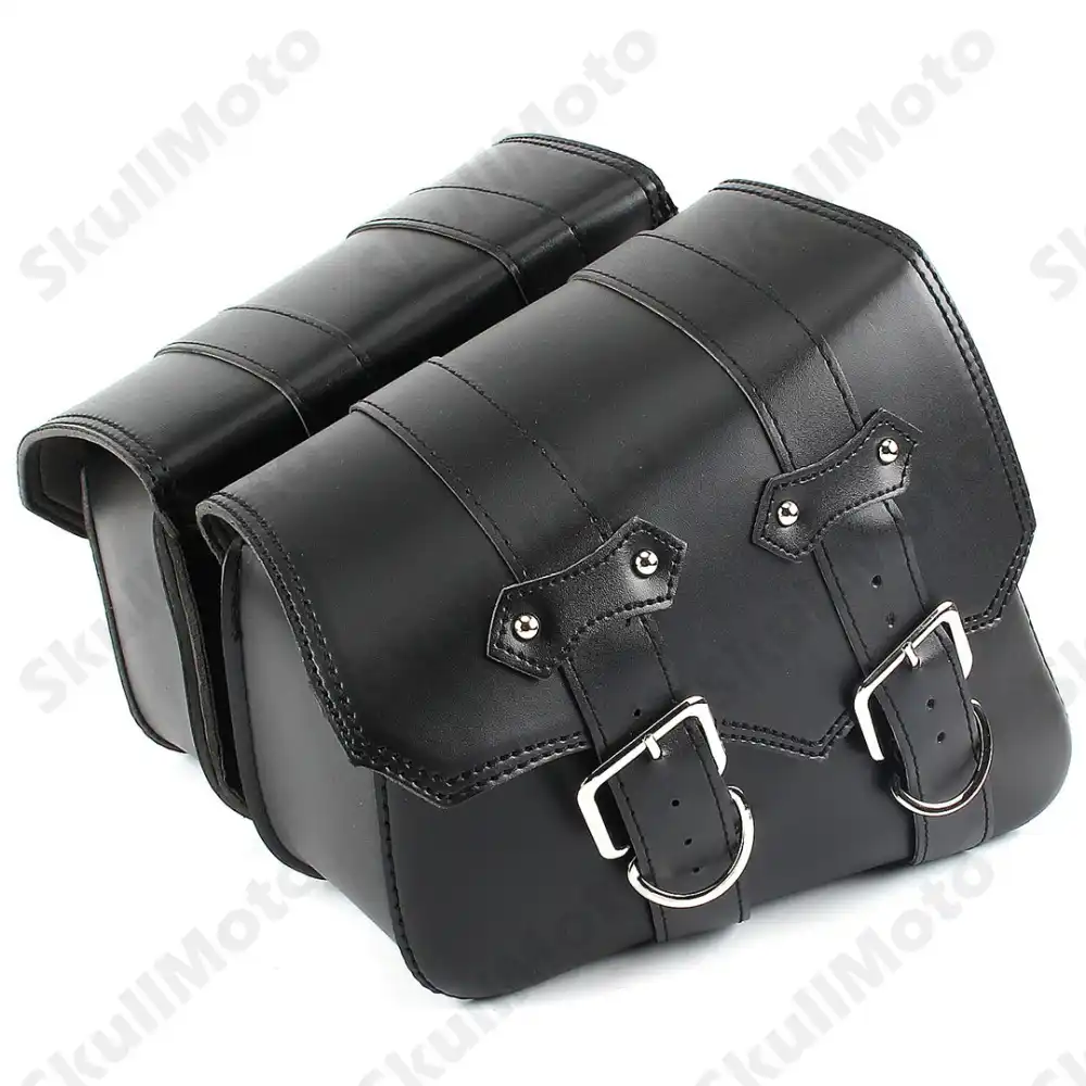 Motorcycle bag 1 Pair Black Saddlebags Throw Under Seat Side Tools Pouch for Harley Davidson Cruiser Motorbike bag
