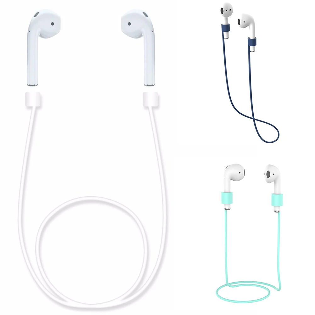 Silicone Neckband Anti-lose Cable for Apple AirPods Bluetooth Earphones Anti-Lost Strap Rope for AirPods Silicone Earphone