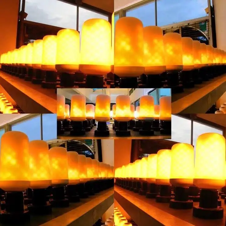 

Dynamic Flame Effect LED Corn light Bulb Lamp 110V 220V E27 Simulation Fire Burning Flicker Replace Gas Lantern Decoration lamps