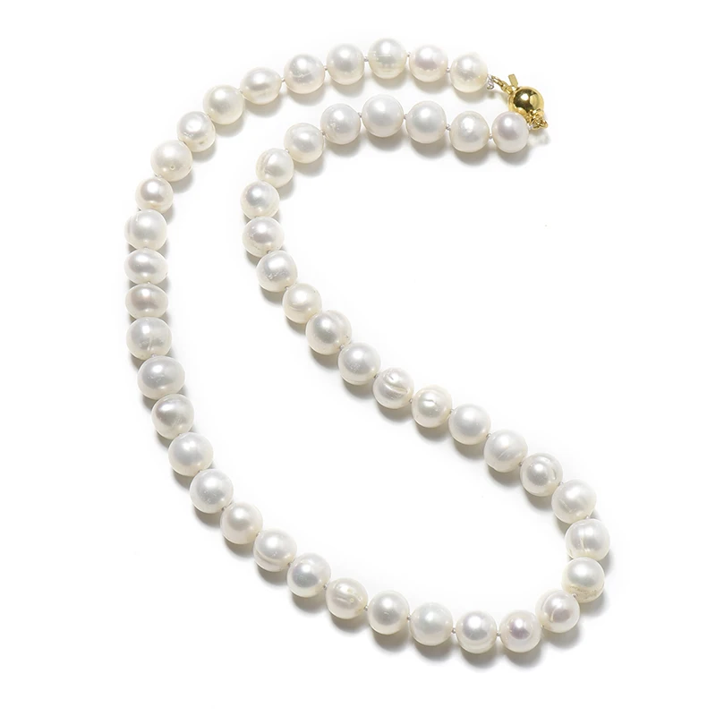 

The 8-9 MM Chokers Fashion Natural Chain Type Necklace Elegant and Natural Milk white Pear Beads The gift for girlfriend