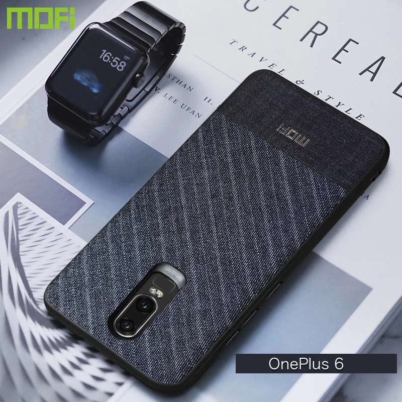 

Oneplus 6 Case Mofi Oneplus 6 Cover Case Fabrics Handcraft Business Soft Back Cover One Plus 6 Case Business Suit Cloth Style