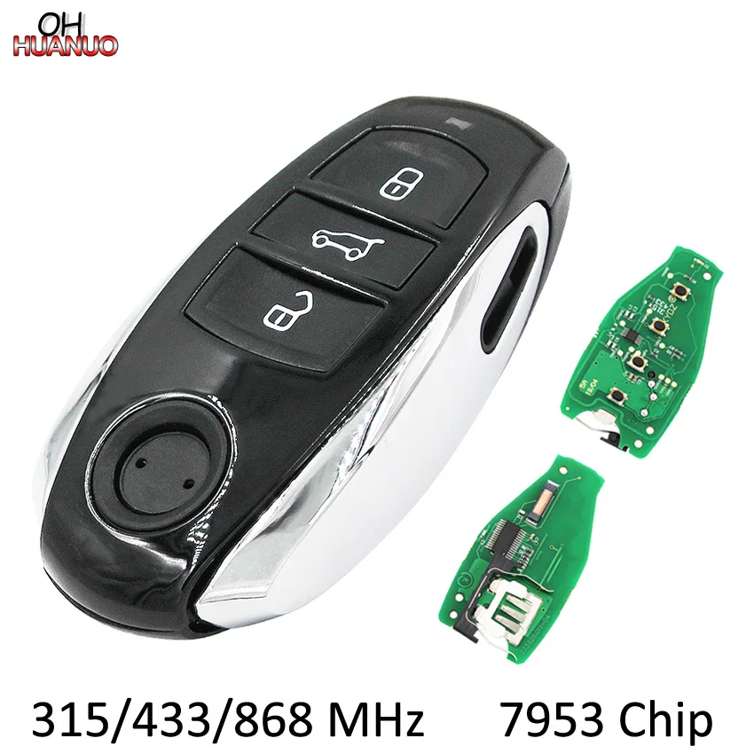 3 кнопки, умный дистанционный ключ, брелок для VW 315/433/868 МГц с ID46 чипом 7953 для Volkswagen Touareg