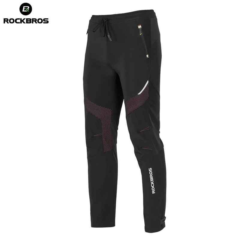 ROCKBROS bicicleta invierno Pantalones de deporte al aire libre impermeable térmico pantalones de lana pantalones de bicicleta equipo medias corriendo Pantalones - 3