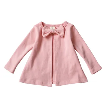

Kids Baby Girls Cardigan Jacket Coats Kids Bow-Knot Long Sleeve Dress Jackets Children Spring Autumn Clothes Tops