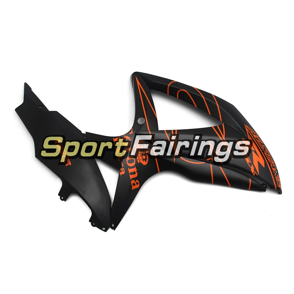 МОТОЦИКЛ ABS комплект обтекателей для Suzuki GSXR 600 750 K8 2008 2009 2010 год 08-10 обтекатель мотоцикл передка матовый черный оранжевый