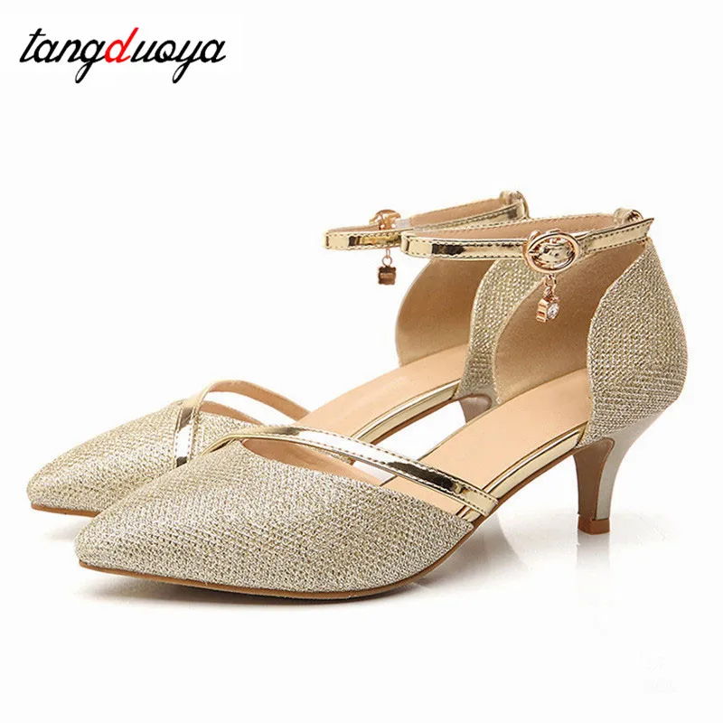 

High Heels Sandals Women Gold Sliver Ohoes Women Summer Sandals Open Toe High Heels Ankle Strap Sandals Sandalias Mujer 2019