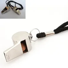 Cheerleaders Metal Whistle Referee Sport Rugby Party Training School Soccer Football Basketball cheer stainless steel with rope