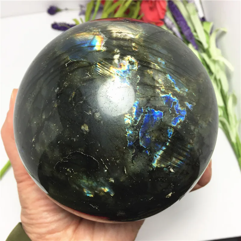 

115mm Beautiful Natural Labradorite Crystal Sphere Ball Gemstone Great for Meditation Home Decoration Chakra Reiki Stone