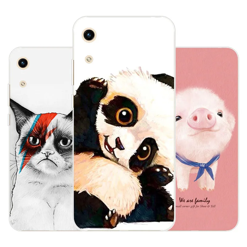 

Huawei Honor 8A Case,Silicon Panda Cartoon Painting Soft TPU Back Cover for Huawei Honor 8A Protect Phone Cases