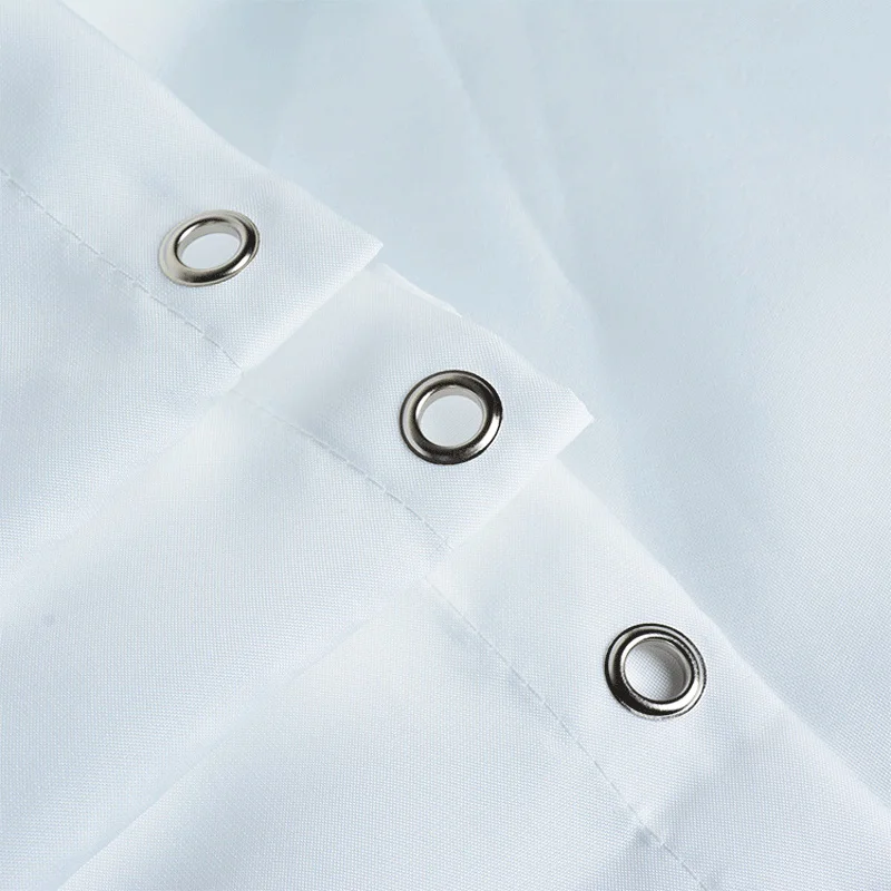 Kaufen Europäischen Weiß Dusche Vorhang Einfarbig Polyester Stoff Dicke Wasserdichte Vorhänge Mold Einfache Bad Set Partition Vorhang