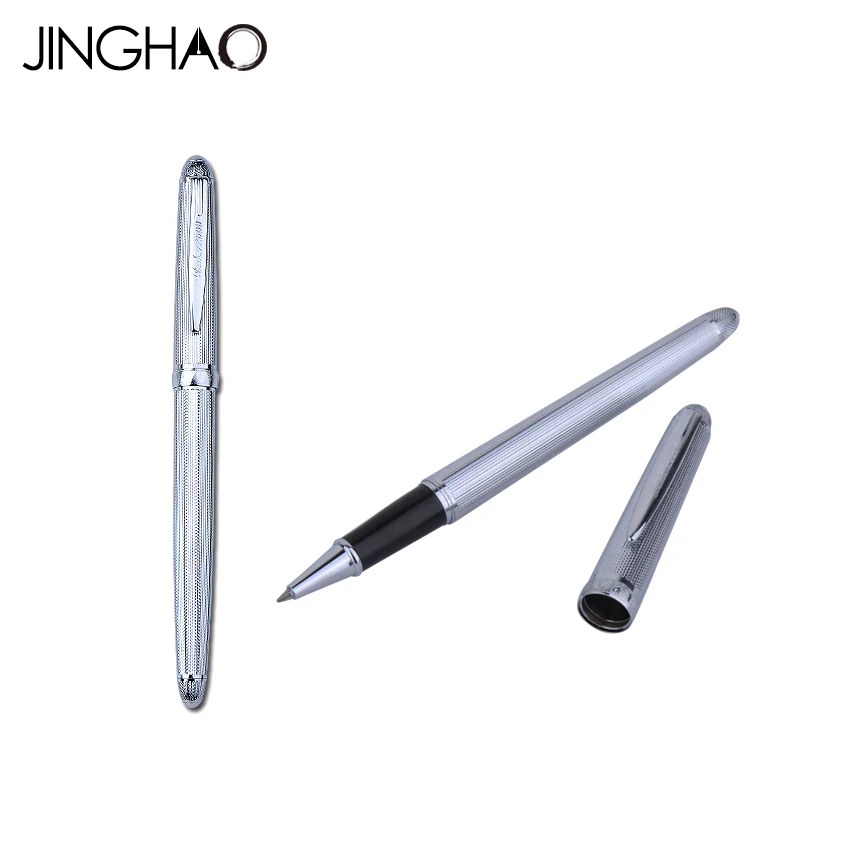 

DUKE 318 High End Silver Rollerball Pen Smooth Writing 0.5mm Black Ink Writing Pens with an Original Box Student Teacher Gift