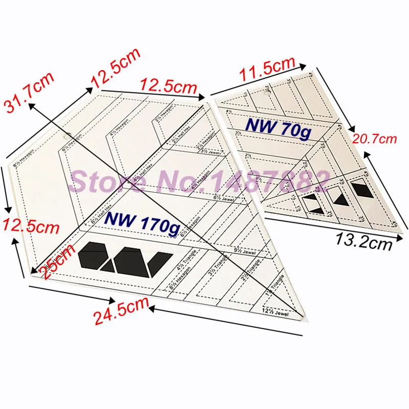 2 шт DIY линейки для пэчворка комбинация передовая акриловая Лоскутная линейка толщина 3 мм Поддержка больших заказов линейка портного полотна