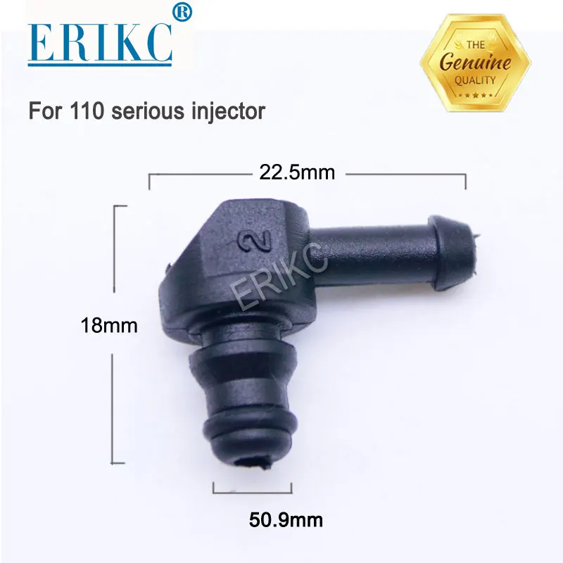 Hose Coupler 10PCS Common Rail Injector Return Oil Backflow Pipe Connector L Type Plastic Tee Joint Fitting Bosch 110 Series Injector