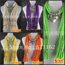 Бесплатно 2013-2012 Мода различных кулон шарф красочные шарфы шарф с украшением в виде подвески женские шарфы