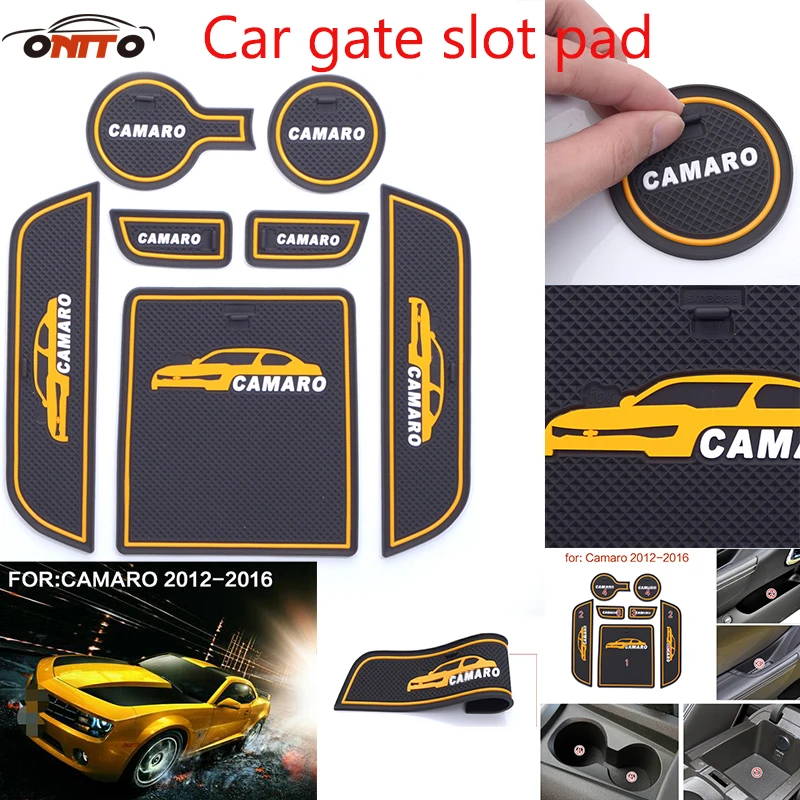 Gate Slot Pad 7pcs Interior Car Cup Mat Door Gate Slot Pad