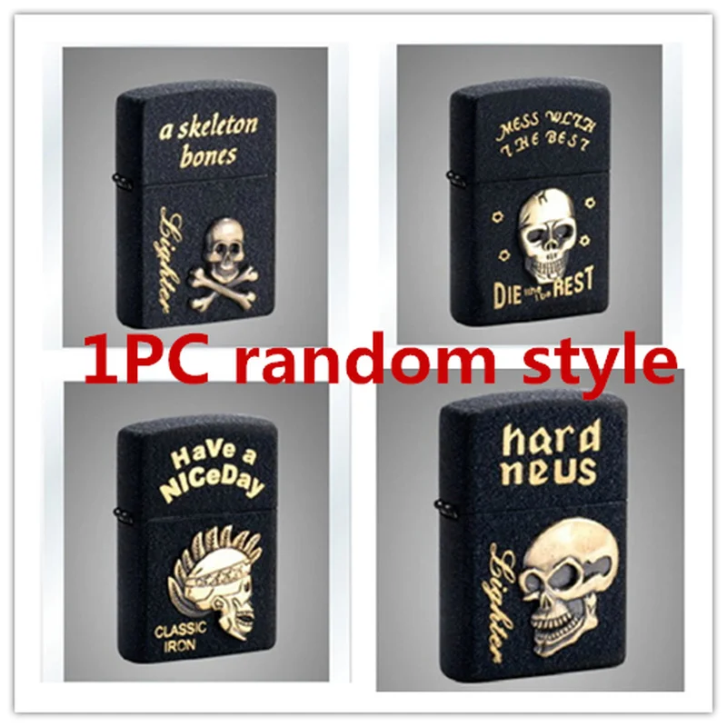 

Windproof Refillable Cigarette Lighter Pocket Metal Lighter Kerosene Oil Lighter Gasoline Retro Men Gadgets Lighters No Fuel