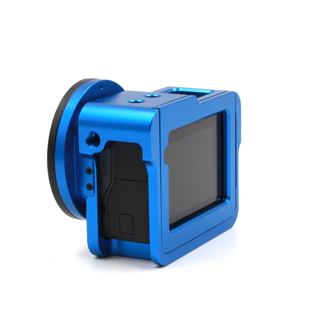 

TELESIN Blue Aluminum Alloy Skeleton Rugged Cage Protective Case + 52mm UV Lens for GoPro Hero 5 Hero 6 Camera Accessories