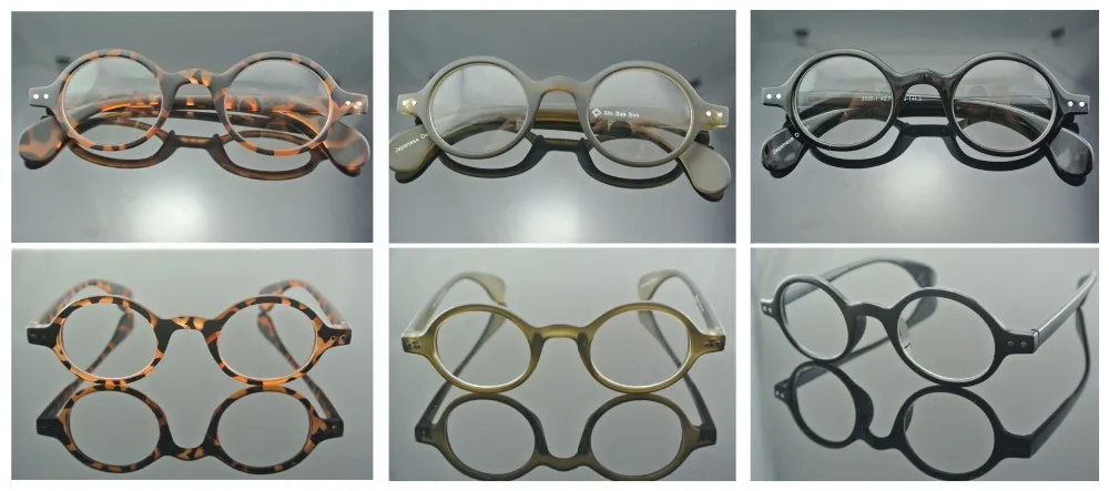 

Vintage Round 3 pieces/Lot Harry Potter Small Round Retro Black Leopard Tea Eyeglass Frames Optical Glasses Spectacles Eyewear