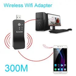 Новый 300 Мбит/с беспроводной USB WiFi Wi-Fi адаптер с внешней антенной Сетевые Аксессуары