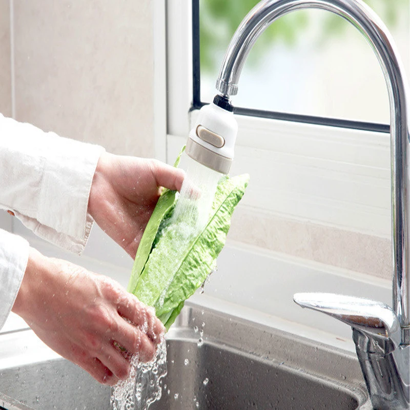 HOT 360 Degree Home Rotatable Water Saving Swivel Head Water Saving Faucet Aerator Nozzle Tap Adapter Device