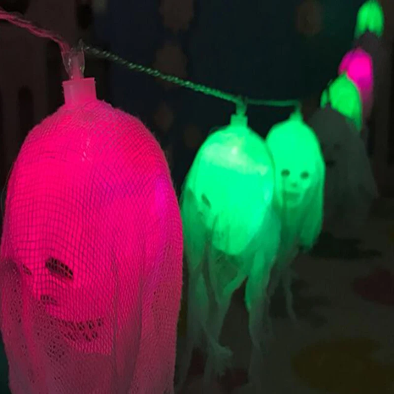 LED Skull Strip string lights Garland Garden battery powered Halloween Decorative Led paty Supplies Prop Dress up Halloween (3)