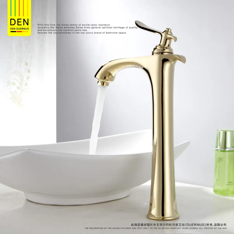 

Germany full copper hot and cold water tap European antique bathroom counter basin below face basin bibcock of rose gold