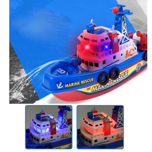 fire boat model electronic water toy boat with water pump water