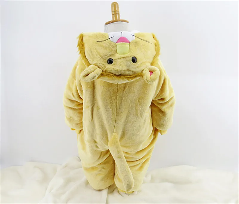 2017 Winter New Baby Clothing Cartoon Lion Head Zipper Baby Rompers Kids Boy Girl Cute Christmas Clothes Free Drop Shipping01