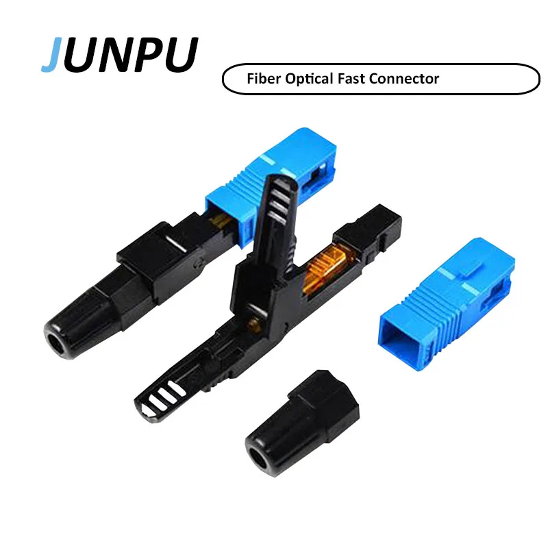 JUNPU 50pcs/lot SC Optic Fiber Quick Cold Connector FTTH SC Single Mode