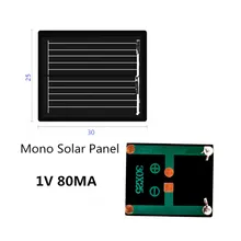 Mono Solar Panel single crystal 1V 80MA Solar System DIY For Battery Cell Phone Chargers