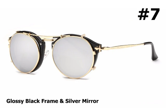 JackJad 2021 Fashion Style SteamPunk Clamshell Removable Sunglasses Vintage Retro Brand Design Sun Glasses Oculos De Sol Gafas 7