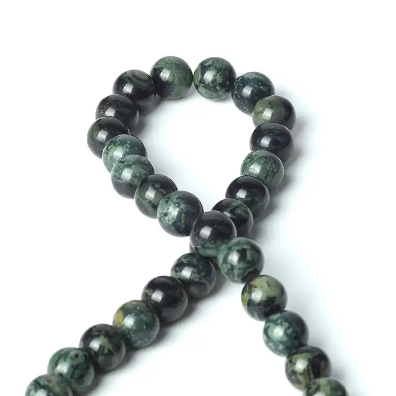 Natural old polar jade stone beads jewelry making green Jasper gemstone loose stone beads green round jade beads jewelry making 6-12mm stone