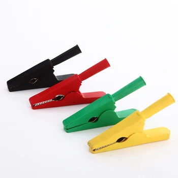 

1pcs 50A Copper Alligator Clip Cable Wire Battery Crocodile Clips Electrical Clamp Tester Probe Car Double-ended