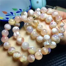 Натуральная вишня Агат Драгоценные Камни Круглые бусины женский браслет 12-10,5 мм ААА