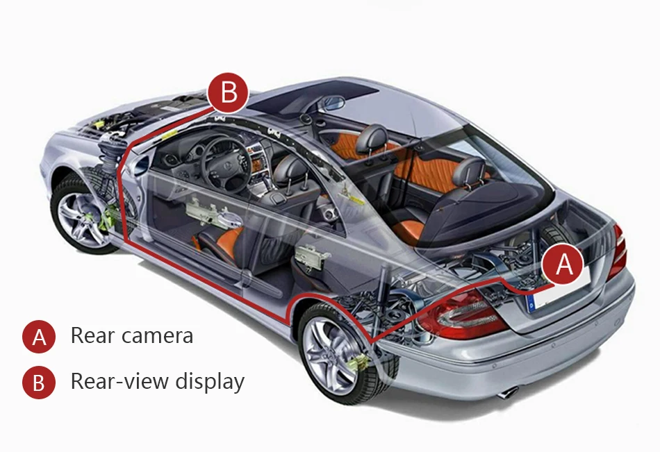 Автомобильный монитор 4," экран для камеры заднего вида TFT lcd дисплей HD цифровой цветной PAL/NTSC камера заднего вида система парковки