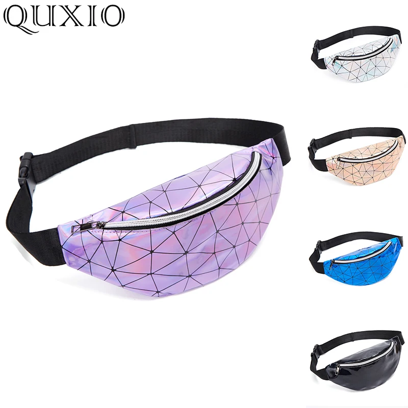 

Diamond Lattice Shiny Women Waist Bag 2019 Spring New Ladies Waterproof Fanny Pack Belt Bags Waist Packs For Female PJA001