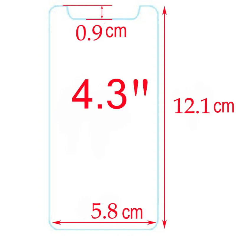 Универсальное закаленное Стекло 4,0 4,3 4,5 4,7 5,0 5,3 5,5 5,7 6,0 дюймов Защитная пленка для экрана телефона с уровнем твердости 9H 2.5D 0,26 мм Экран Защитная пленка для ALIGATOR S5070 Duo - Цвет: 4.3inch