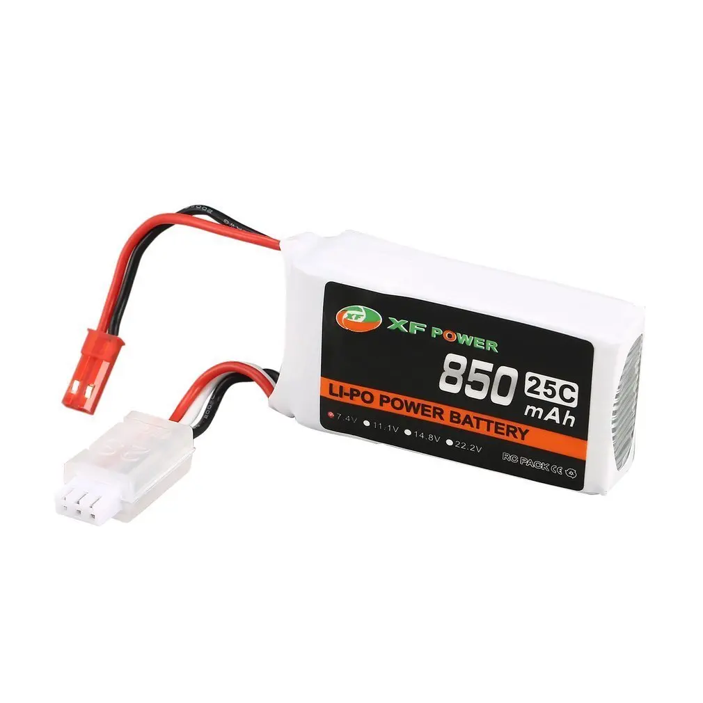 

XF POWER 7.4V 850mAh 25C 2S Lipo Battery JST Plug Rechargeable For WLtoys V912 V915 RC Helicopter A949 A959 A979 Car Batteries
