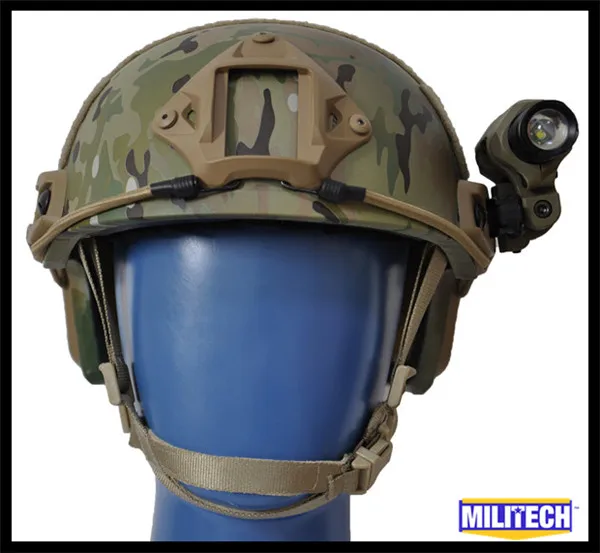 

M/L MC NIJ LVL IIIA Ballistic Imported Kevlar Helmet /FAST Helmet High Cut Bulletproof Helmet Multicam ACH MC Flashlight Set