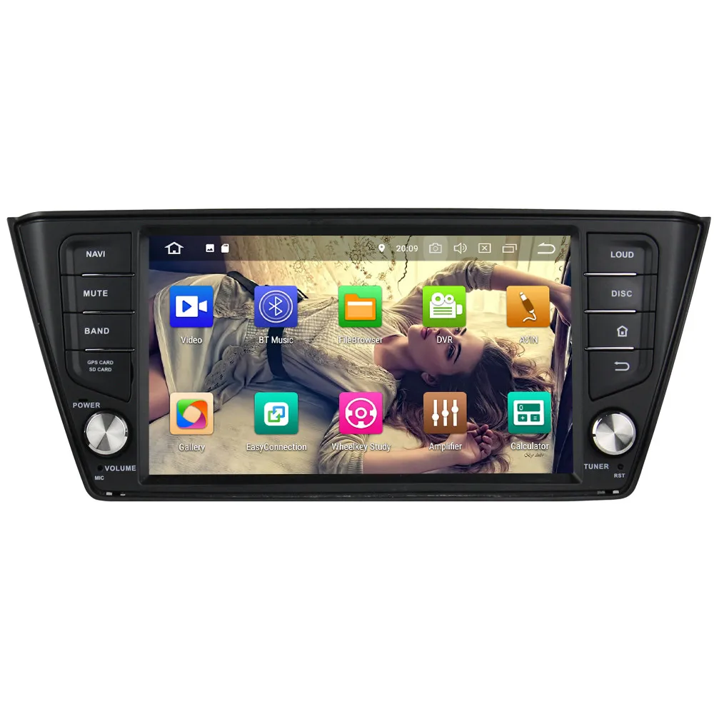 Excellent KLYDE 8" 4G WIFI Android 8 7.1 Octa Core 4GB RAM 32GB ROM Car DVD Player Radio Stereo GPS Glonass For Skoda Fabia 2015 2016 2017 1