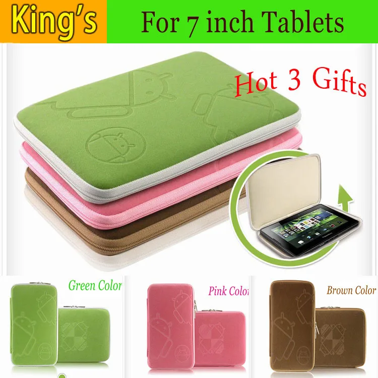 

Free Shipping Universal Soft Protector Bag Pouch Cover Case For 7 inch MID PDA soft case for 7" Tablet PC +hot 3 gifts