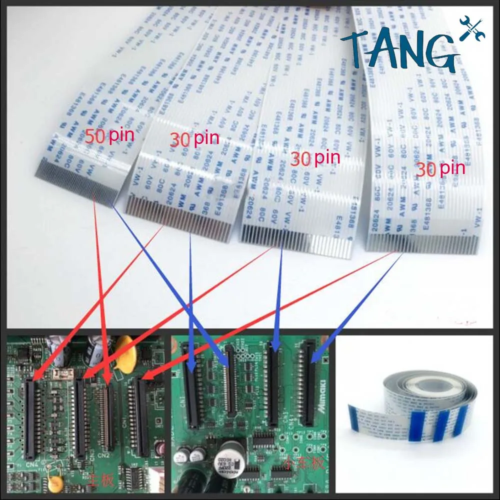 4pcs 30pin 50pin 3050MM Long Data Cable For Mimaki JV33-160 Printer