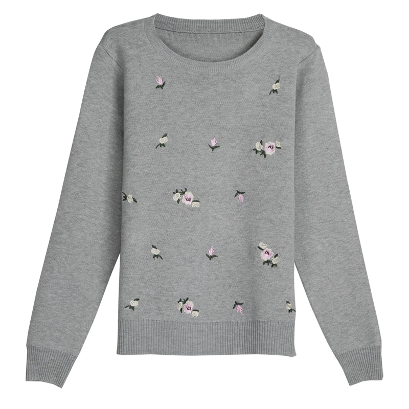 OHCLOTHING 2019 Autumn Sweater Women Embroidery Knitted Winter Women Sweater And Pullover Female Tricot Jersey Jumper Pull Femme