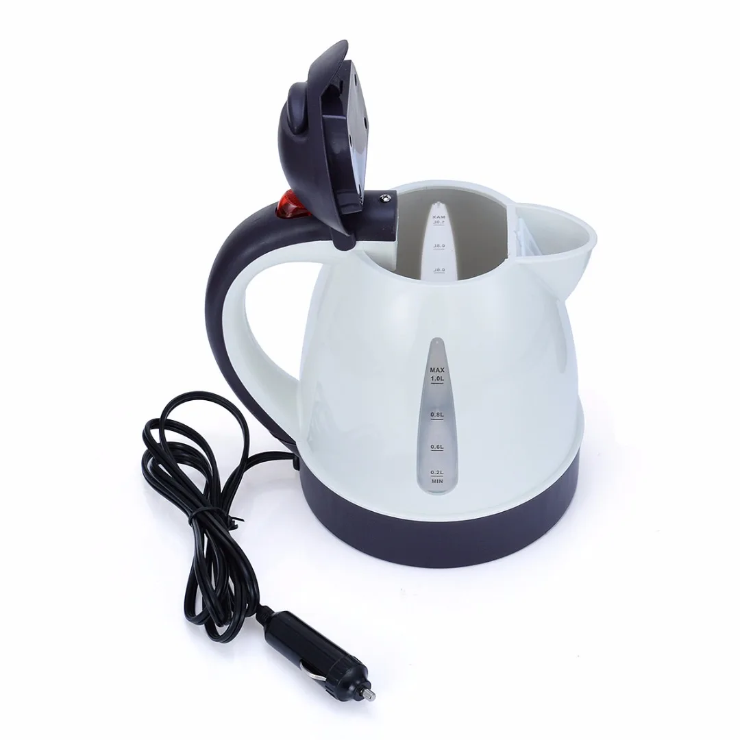 For Car Boat Camping Motorhome 1pc 1000ml Car Portable 12V Auto Tea Coffee Water Electric Heater Travel Kettle Kit Mayitr