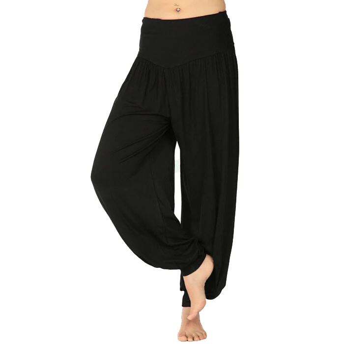 Plus Size Cotton High Waist Women Harem Modal Dancing Trousers Loose Overall Wide Women Tai Chi Pants Women Sweatpants Pants