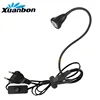 3W EU plug cable LED Hoses Wall Lamp Flexible Home Hotel Bedside Reading Light Moder Book Lights Aluminum with switch AC85-265V 1