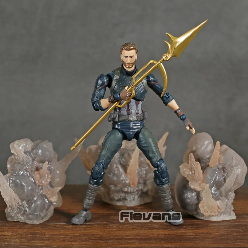 

S.H.Figuarts Avengers: Infinity War Captain America & Explosion Effect Set PVC Action Figure Collectible Model Toy