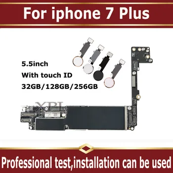 

For iphone 7 Plus Motherboard with Touch ID,Original unlocked for iphone 7Plus Mainboard No iCloud,for iphone 7P Plate